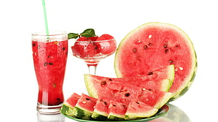green watermelon fruit, food, watermelons, fruit, juice