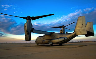 gray military plane, photography, aircraft, Boeing-Bell V-22 Osprey, V-22 Osprey