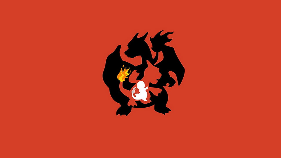 Charizard silhouette HD wallpaper