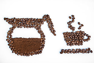 brown coffee beans lot HD wallpaper