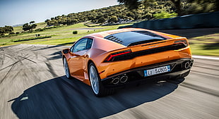 orange sports car, Lamborghini Huracan LP 610-4 , Lamborghini, Bologna HD wallpaper