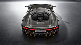gray Lamborghini sports car
