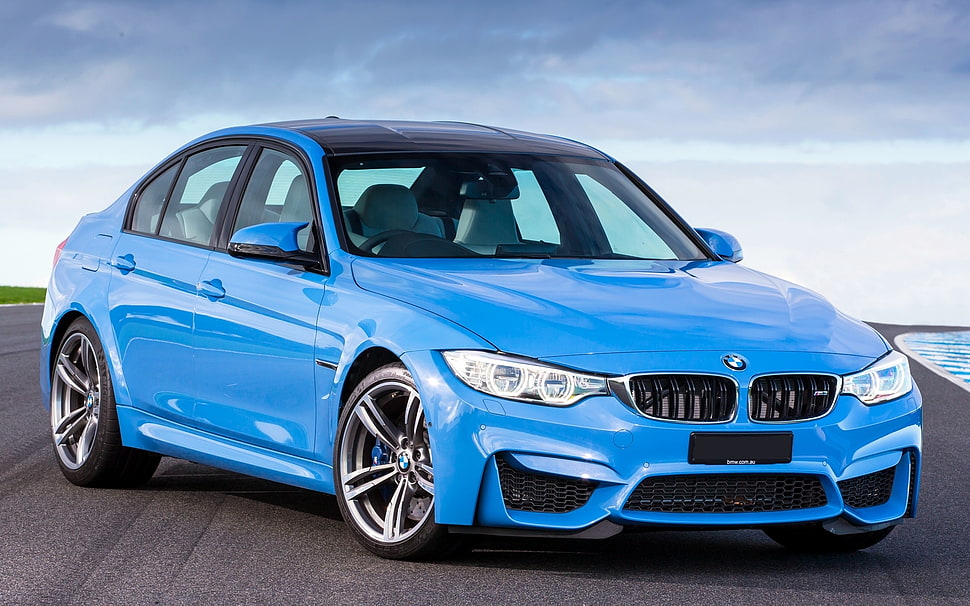 blue BMW M3 HD wallpaper