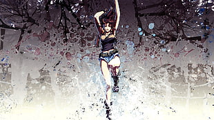 female anime character digital wallpaper, anime, Black Lagoon, Revy