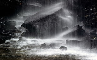 scenery of waterfalls