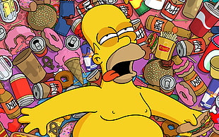 Homer Simpson digital wallpaper