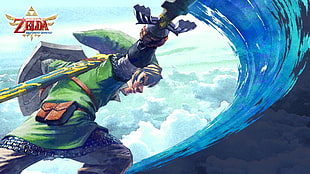 The Legend of Zleda poster, The Legend of Zelda, the legend of zelda: skyward sword, Link, Master Sword