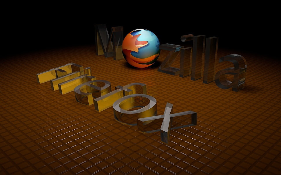 3D Mozilla Firefox logo HD wallpaper