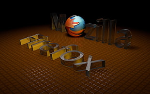 3D Mozilla Firefox logo HD wallpaper