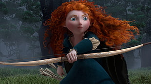 The Brave Merida holding a bow HD wallpaper