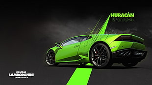 green Lamborghini Huracan LP 610-4 wallpaper HD wallpaper