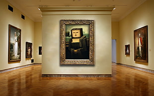 boxed Mona Lisa painting