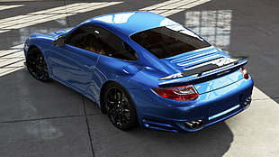 blue Porsche Carerra coupe, RUF, RUF Rt 12 S, Forza Motorsport 5, car HD wallpaper