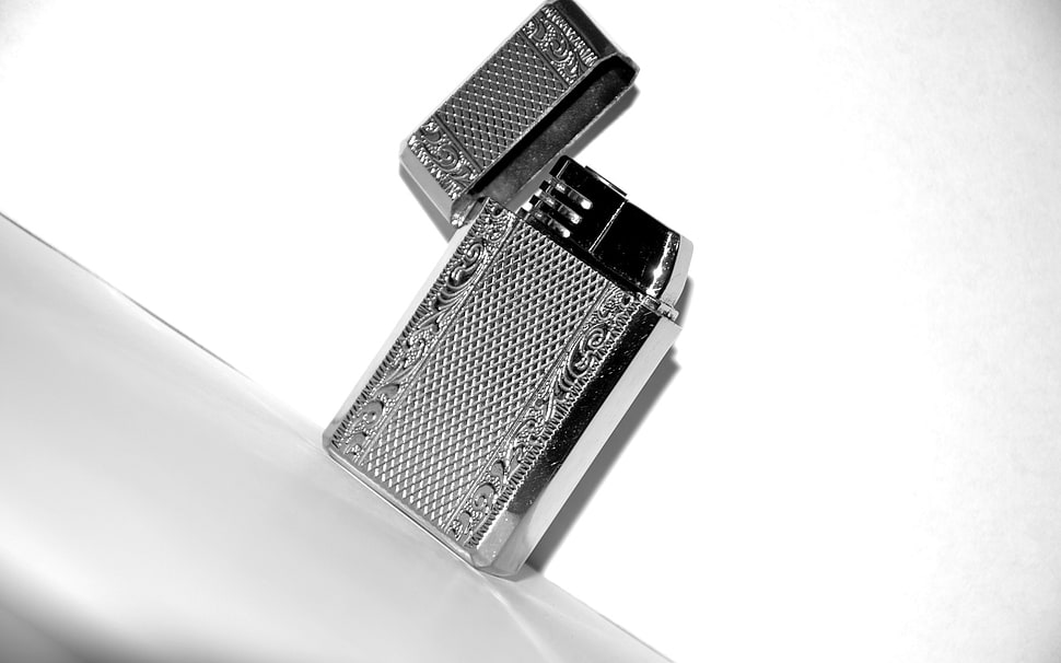 opened gray flip lighter HD wallpaper
