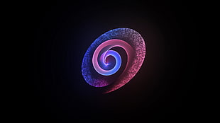 timelapse photo of pink and blue spiral illusion HD wallpaper