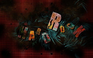 Hard Rock logo, typography, texture