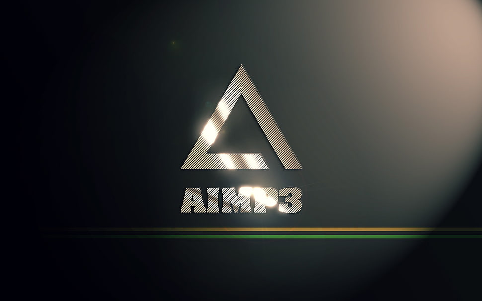 gray triangle logo, digital art, triangle HD wallpaper