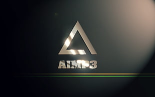 gray triangle logo, digital art, triangle
