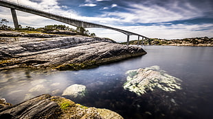 body of water and gray bridge, norway HD wallpaper