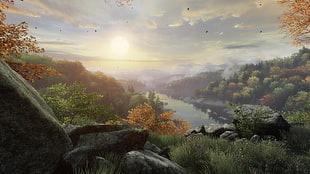 forest with body of water wallpaper, The Vanishing of Ethan Carter, video games