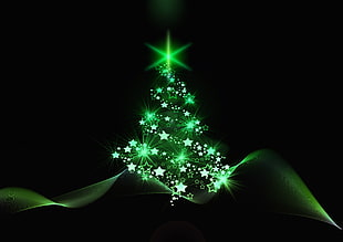 green Christmas Tree, Christmas tree, Christmas, New year