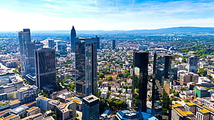 bird's eye view of high rise buildings