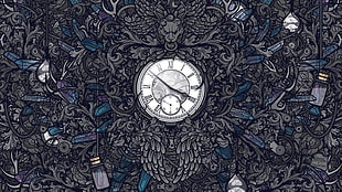 round Chronograph clock HD wallpaper