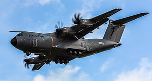 aerial photography of A400M fighter jet HD wallpaper
