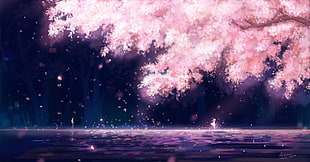 anime girls, trees, anime, Shigatsu wa Kimi no Uso HD wallpaper
