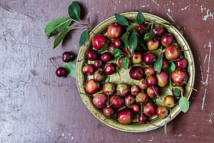 red cherries, food, cherries (food) HD wallpaper