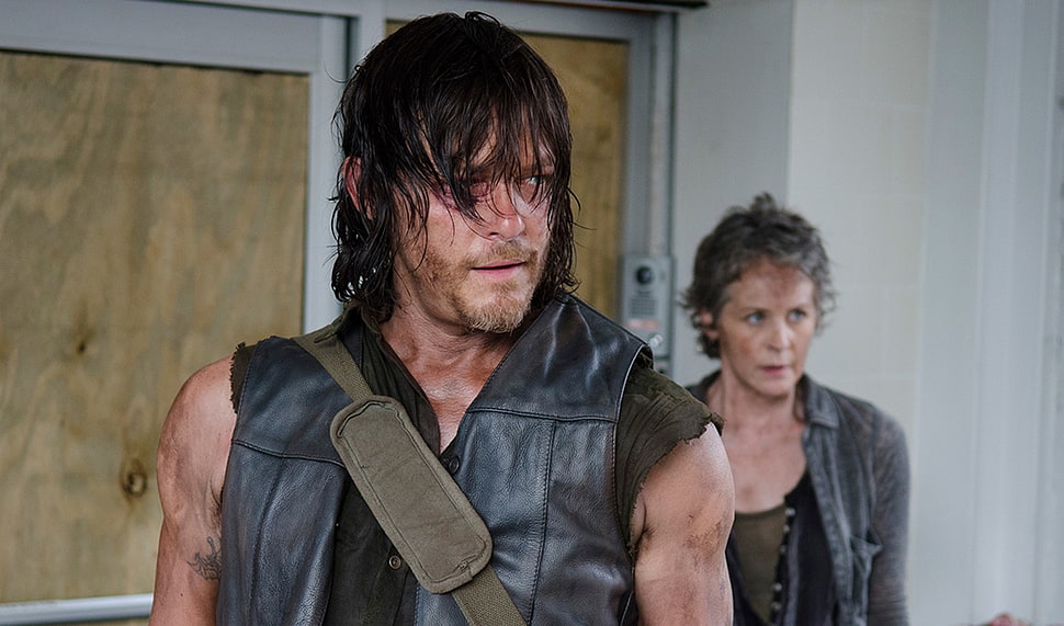 The Walking Dead Daryl screenshot, The Walking Dead, Daryl Dixon, Rick Grimes, Glenn Rhee HD wallpaper