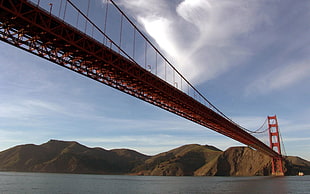 brown and black wooden frame, Golden Gate Bridge, San Francisco HD wallpaper