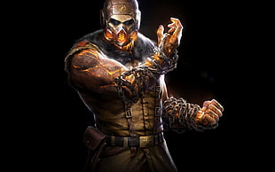 Mortal Kombat X Scorpion character HD wallpaper