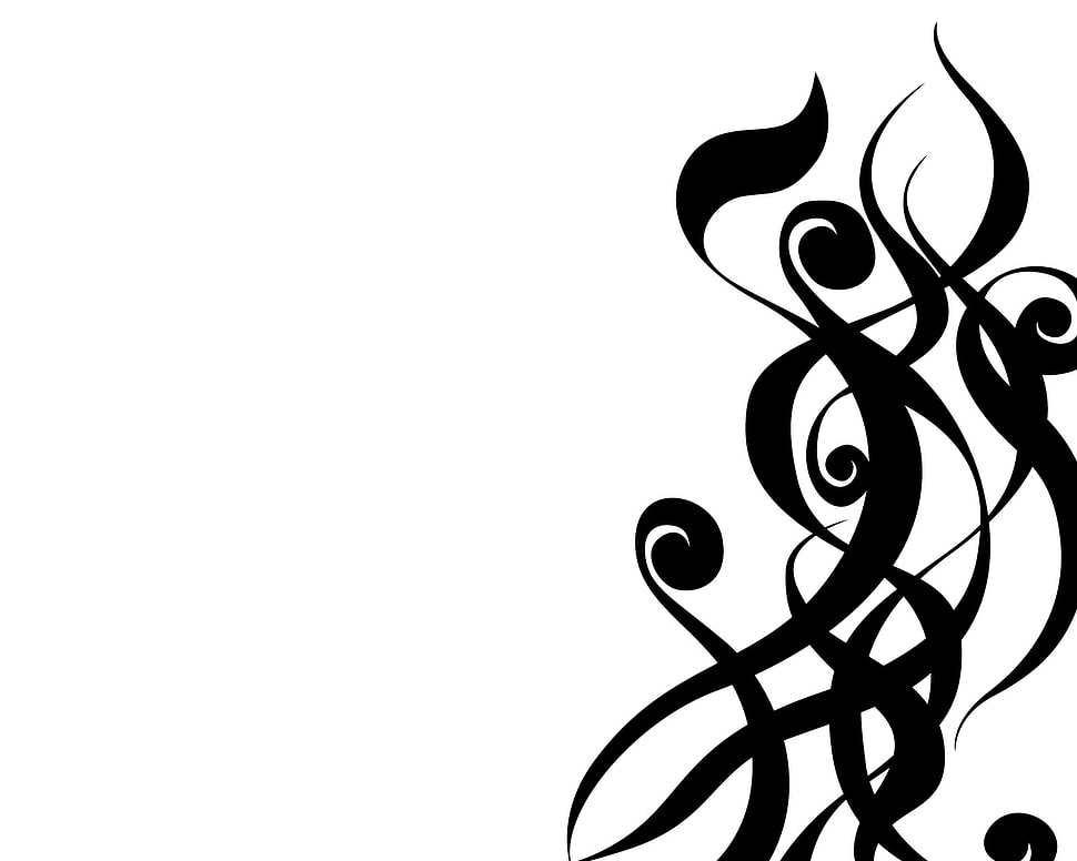 black illustration HD wallpaper