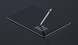 grayscale photography of iPad