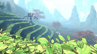green leaf plant artwork, PC gaming, Blade & Soul HD wallpaper