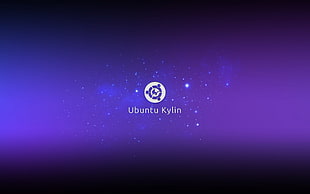 white and purple Ubuntu Kylin logo, Ubuntu