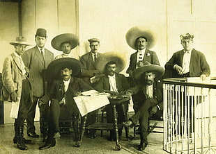 grayscale photo of men, Mexican Revolution, Emiliano Zapata HD wallpaper