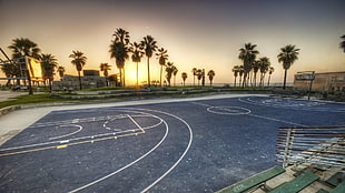 basketball court digital wallpaper, basketball, sport , sports, basketball court