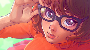 Velma front Scooby-Doo illustration, Ilya Kuvshinov, drawing, Velma Dinkley, Scooby-Doo