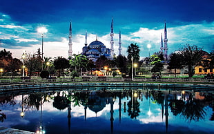 Blue Mosque, Turkey, Turkey, Islamic architecture, reflection, Sultan Ahmed Mosque