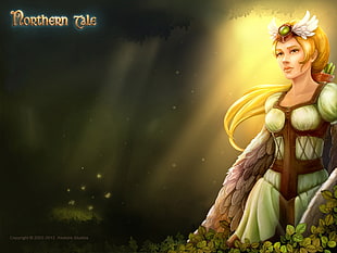 Northern Tale blond hair woman illustration
