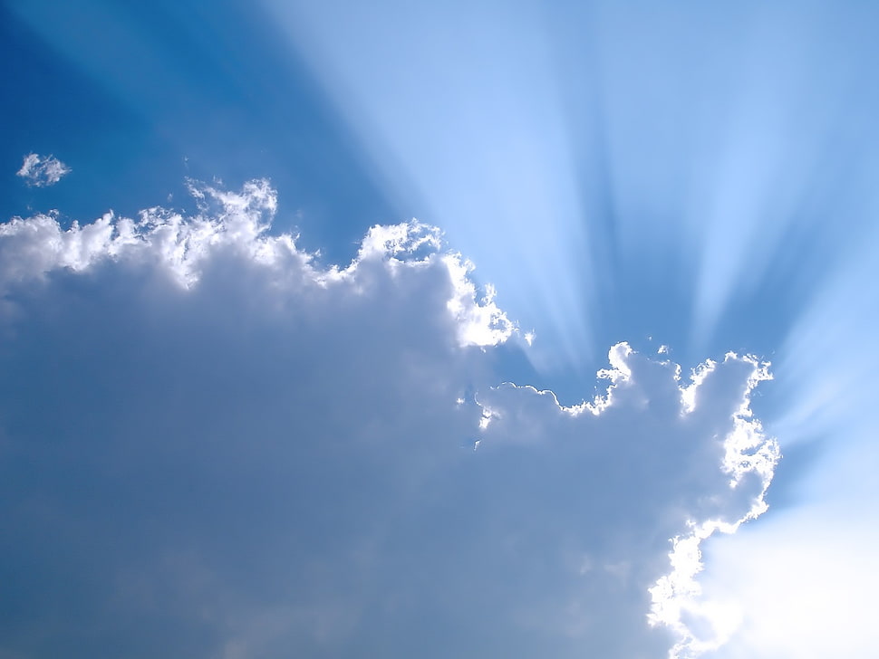 blue and white sky photography HD wallpaper