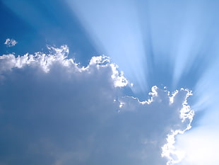 blue and white sky photography