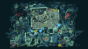 profile of children illustration, The Legend of Zelda, Link, Princess Zelda, Saria HD wallpaper