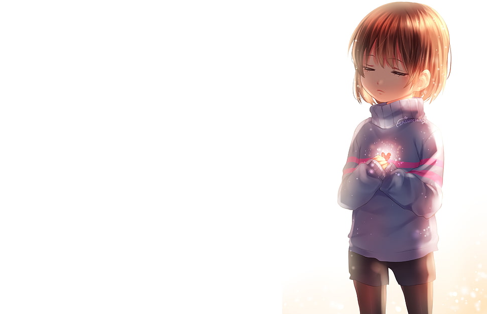 brown haired anime character HD wallpaper