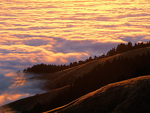 photography of mountain during sunset