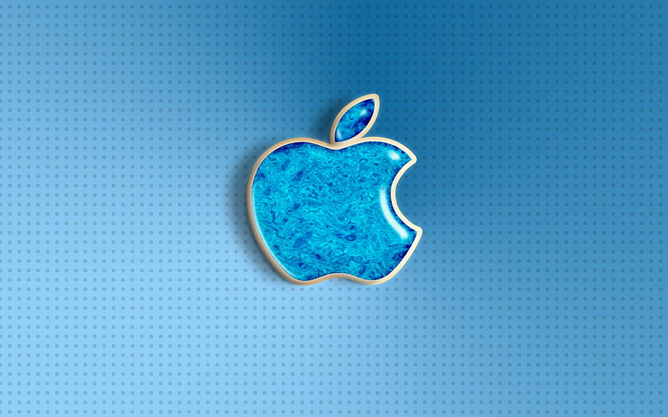 blue Apple Logo HD wallpaper