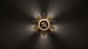 star and sun logo, USSR, World War II, war, Soviet Union HD wallpaper