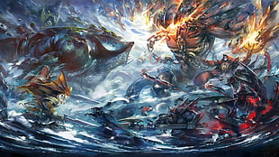 Dota 2,  Epic battle,  Art HD wallpaper